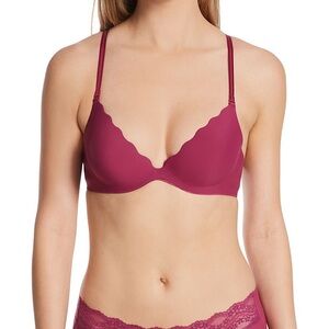 b.tempt’d by Wacoal b.wow’d Push-Up Bra – Raspberry Coulis – Size 32C NWT